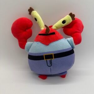 Spongebob Squarepants Mr. Krabs Plush Toy Stuffed Animal Collectible Vibrant Red